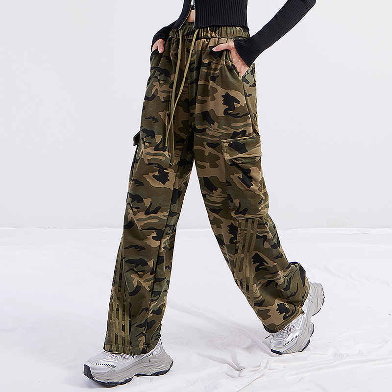 Casual Loose Camouflage Pants ins Multi-Pocket Cargo Pants Autumn and Winter Sweatpants Women's Slim-Fit Long Pants Sports Casual Pants