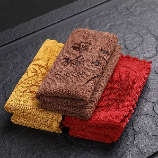 Kongfu tea towels tea cloth absorbent thickened tea towel tea table tea table cloth special rag tea table accessories Zen meaning
