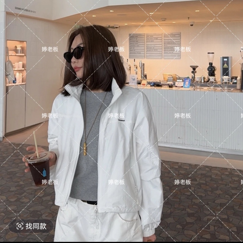 Ting Boss's New V Letter Small Letter Versatile Casual Jacket 818-41 Fashionable Lightweight Cardigan for Petite People
