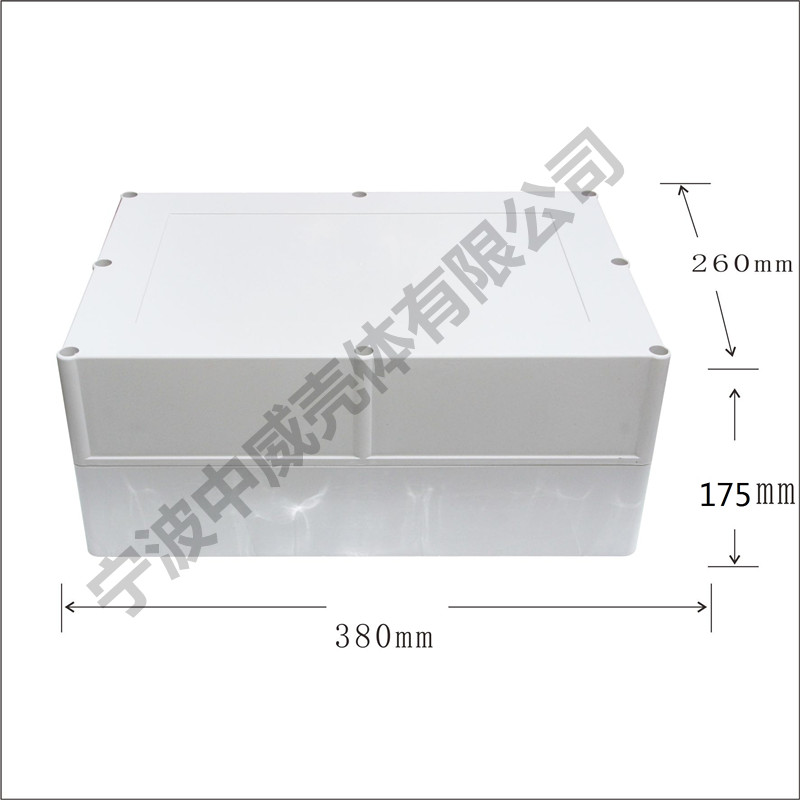 380*260*175 Instrument shell power supply Shell plastic junction box outdoor waterproof box