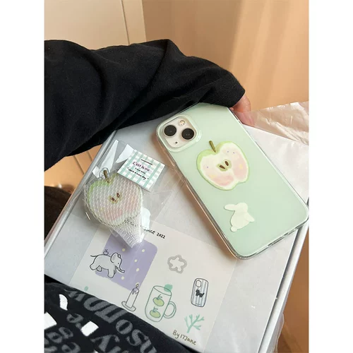 沙拉巫 «Green Apple», apple, оригинальный чехол для телефона, iphone, 13promax