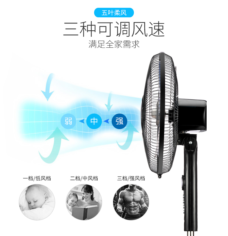 giá quạt hơi nước kangaroo Quạt sàn 16 inch quạt điện hộ gia đình quạt ký túc xá sinh viên quạt bàn hẹn giờ im lặng quạt dọc lắc đầu - Quạt điện quạt hơi nước nguyễn kim