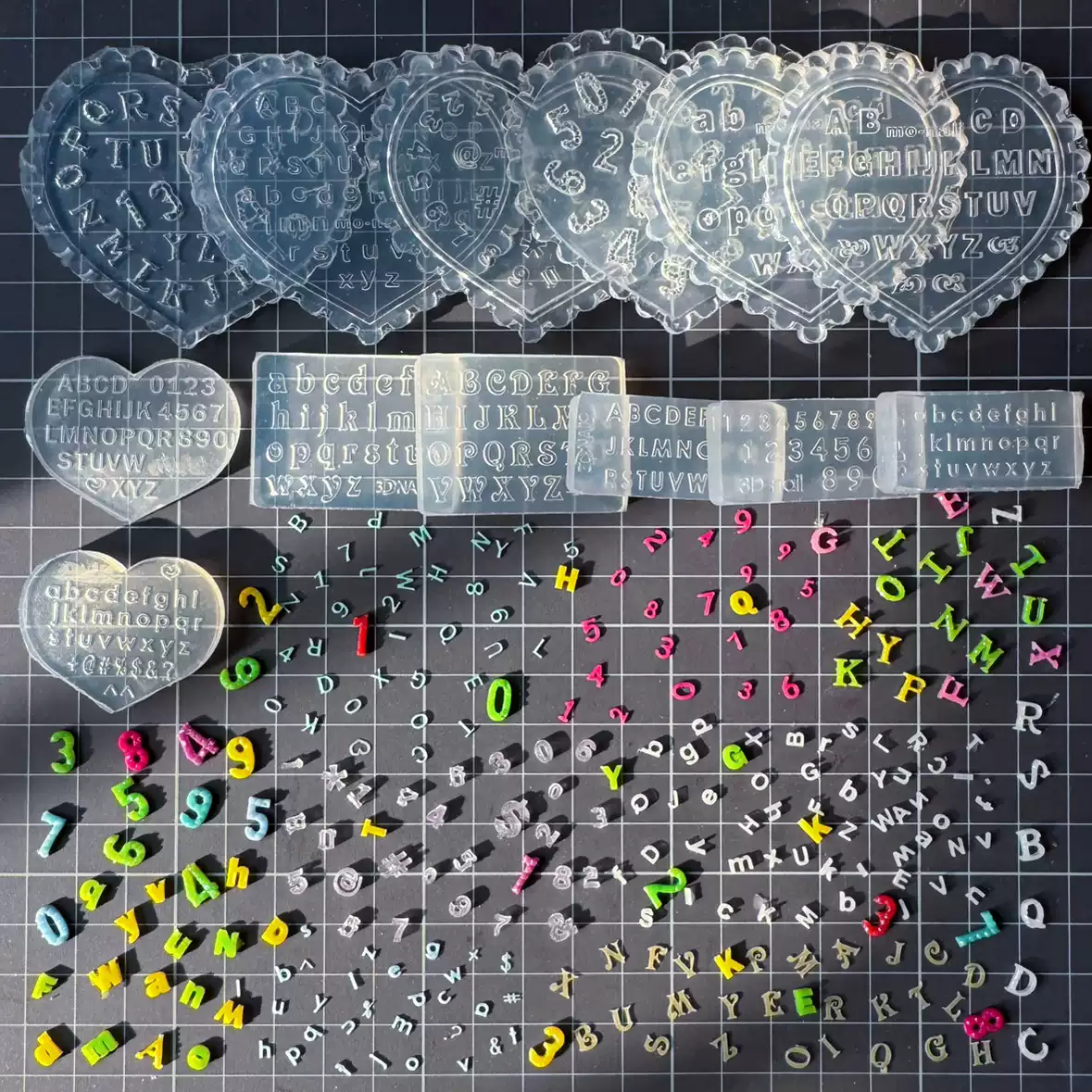 迷你英文字母数字符号微缩食玩小钩针粘土娃娃用UV胶滴