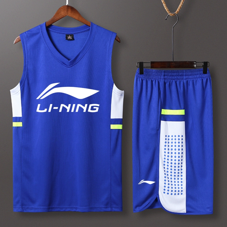 Đồng phục bóng rổ Li Ning phù hợp với nam sinh viên đại học đồng phục nhanh chóng khô thoáng khí áo vest tùy chỉnh in số 	quả bóng rổ molte