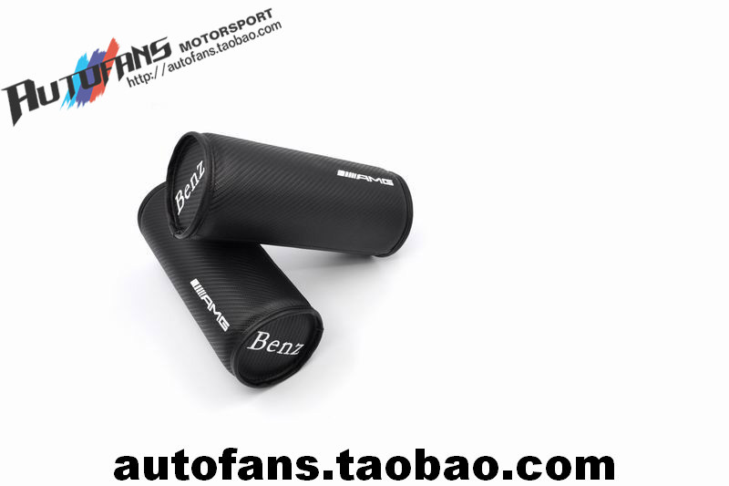 Taiwan refined Mercedes - Mercedes modified AMG car standard black carbon - grain circular head pillow - neck pillow - and - neck pillow