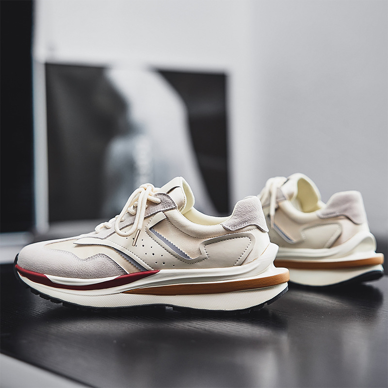 Men's shoes summer breathable sports running shoes trend hundreds of thick-sole Agan shoes nets red in daddy shoes