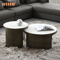 ULLO Italian minimalist rock plate coffee table Size round combination living room small apartment designer light luxury coffee table