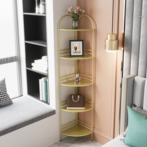 Corner bookshelf Toilet corner cabinet Simple small storage rack Bay window Corner simple student multi-layer shelf bookcase