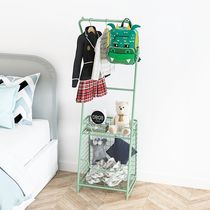 Childrens low small coat rack Bedroom bedside storage rack Kindergarten multi-functional men and women children hangers