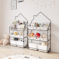Childrens bookshelf Toy storage rack Household shelf Baby picture book floor-to-ceiling multi-layer removable kindergarten storage