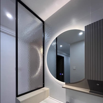Water ripple half wall partition screen bathroom living room wash basin entrance hall tempered art glass customization