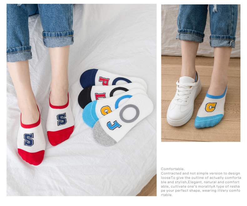 9.9 Vớ Bít Tất Nữ của Phụ Nữ Mùa Hè Mỏng Hàn Quốc Vớ Cotton Dễ Thương Nông Vô Hình Silicone Trượt Vớ Nữ