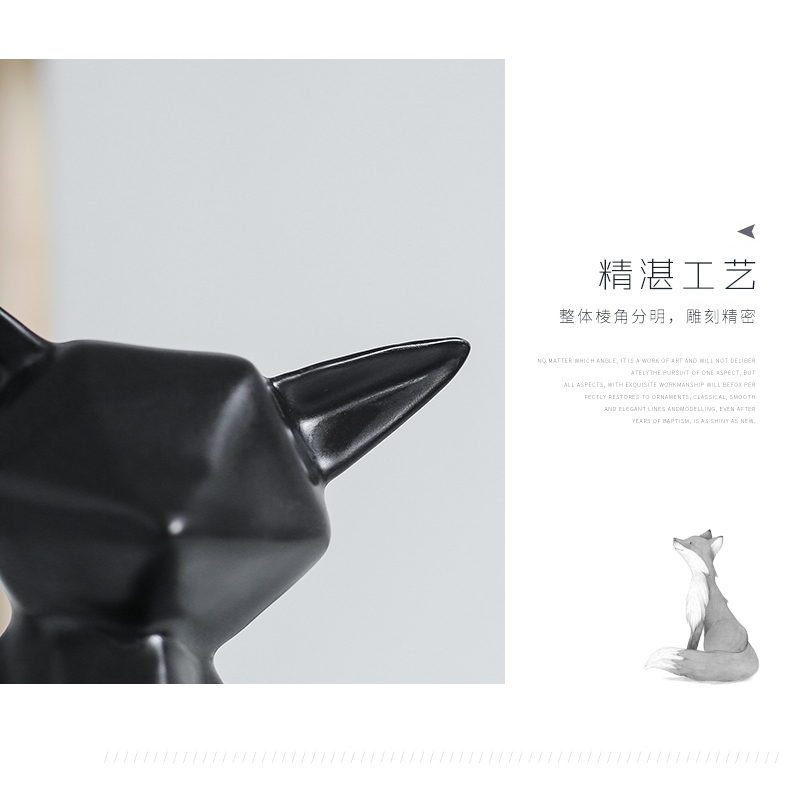 Nan sheng I and contracted ceramic household act the role ofing is tasted furnishing articles animals Nordic mesa adornment gift fox sitting room