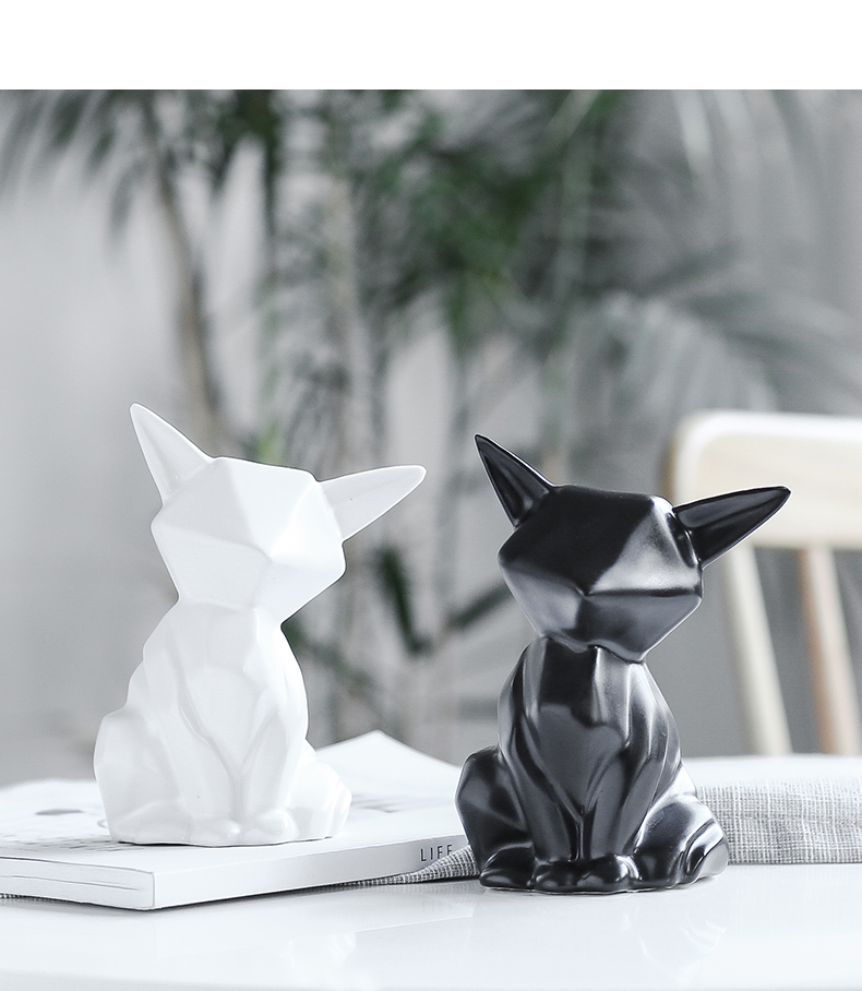 Nan sheng I and contracted ceramic household act the role ofing is tasted furnishing articles animals Nordic mesa adornment gift fox sitting room