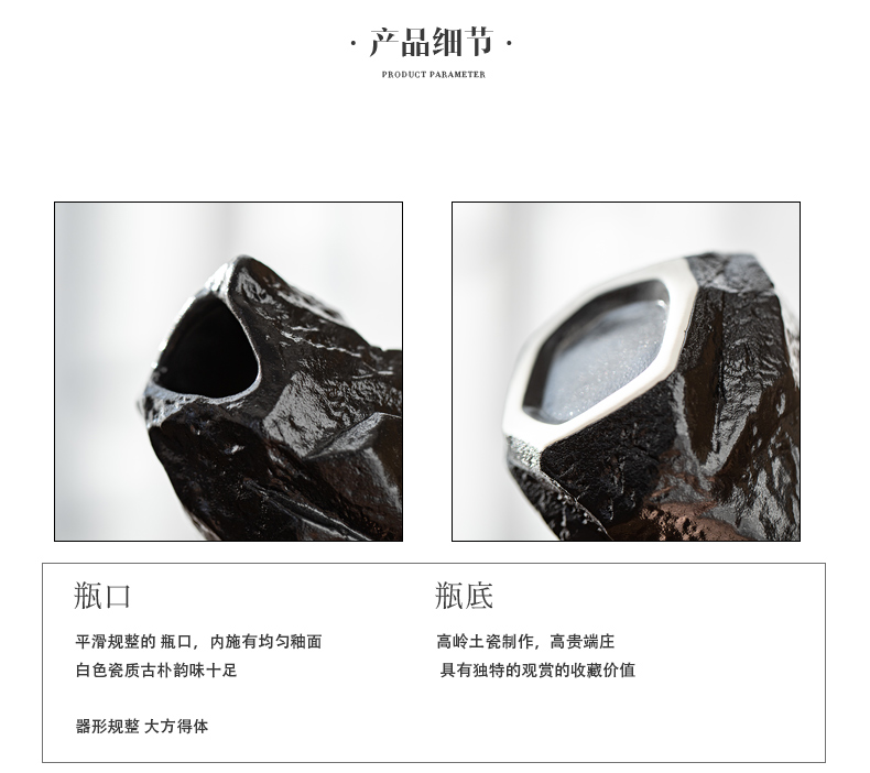 New Chinese style household act the role ofing is tasted furnishing articles imitation ceramic vase stone mesa adornment dried flower simulation flower, flower arrangement