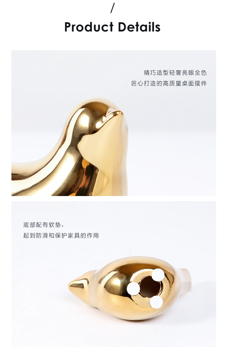 Nan sheng ceramic gold - plated lighter key-2 luxury household act the role ofing is tasted mesa of I and contracted furnishing articles European style living room decorations arts and crafts