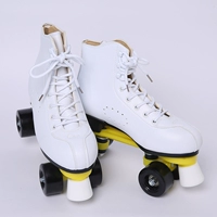 858 белая кожа и черное колесо (доставка+шнурки)