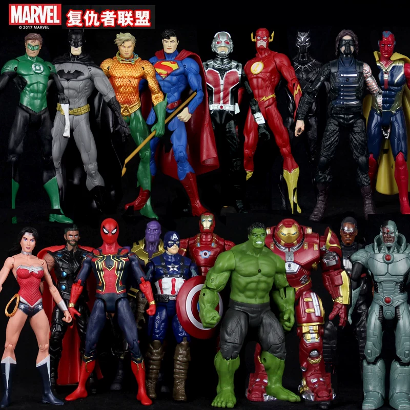 Мстители, светящаяся подвижная минифигура-игрушка, игрушка, Marvel, Железный человек, Человек-Паук, Халк
