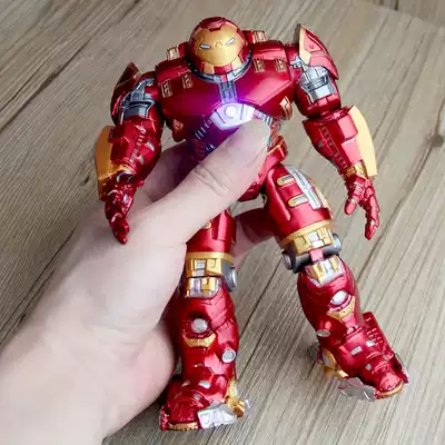 Avengers 2 Anti-Hulk Spider Iron Man model model movable doll head cover developable light toy