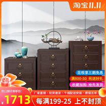 New Chinese style solid wood bucket cabinet three four five buckets storage draw against the wall landing large capacity storage cabinet living room furniture combination