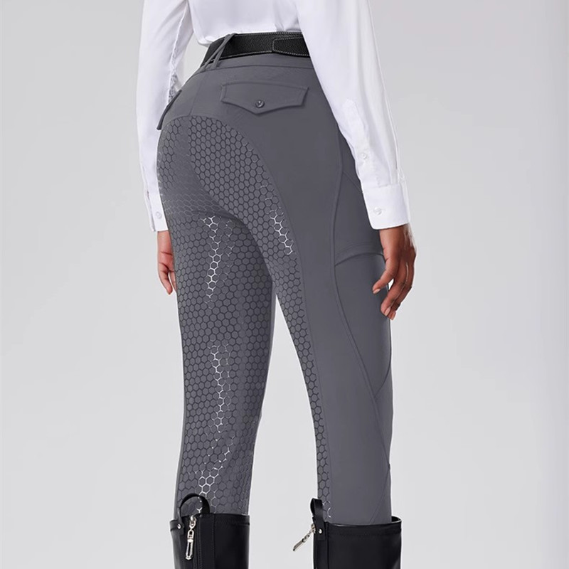 オールシリコン製、滑り止め、耐摩耗性、通気性のある乗馬パンツ、春、夏、秋、四季対応、ハイウエスト、伸縮性、両サイドポケット、男女兼用騎士服