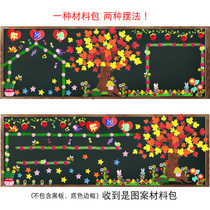 Kindergarten decoration materials Culture wall blackboard newspaper layout wall sticker Class theme wall Primary and secondary classrooms