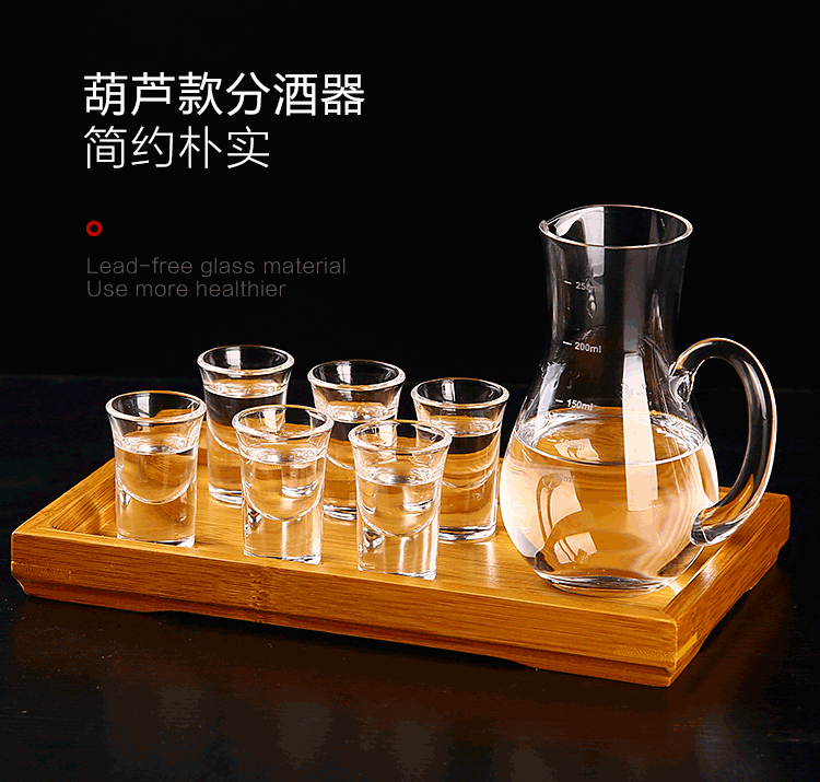 Rượu vang decanter rượu vang decanter hộ gia đình bình rượu không chì thủy tinh trắng rượu vang bộ quà tặng rượu vang chén uống rượu