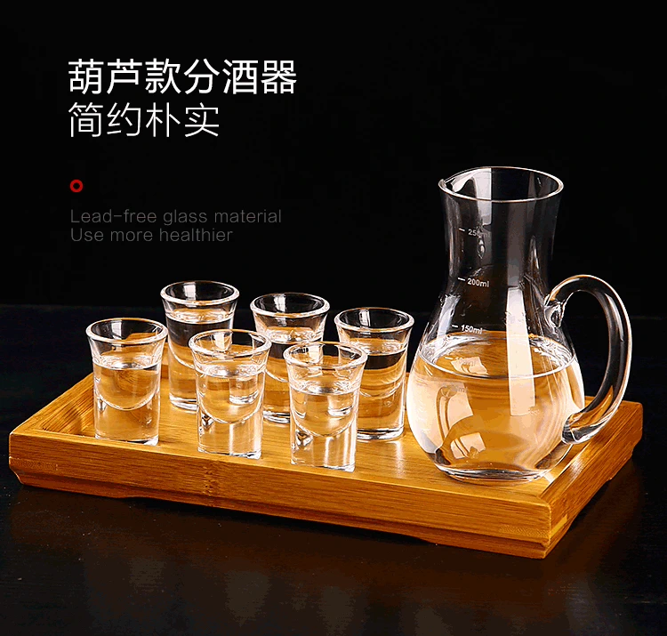 Rượu vang decanter rượu vang decanter hộ gia đình bình rượu không chì thủy tinh trắng rượu vang bộ quà tặng rượu vang giá để rượu độc đáo