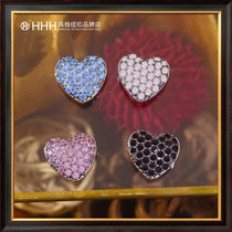 HHH Upscale Water Drill Button shirt Shirt Cardiolith dress Dress Decorative crystal buckle Loving Zircons Button Woman