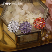 HHH upscale water drill button jacket jacket blouse jacket 100 lap inlaid with diamond crystal female button diamond button diy