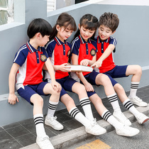 School uniforms elementary school children sports summer clothing pure cotton children suit students class clothes short sleeves customized nursery school garden for summer
