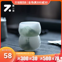 Master Cup Master Cup Одиночная рука белая фарфоровая нефритовая фарфоровая чашка Liuli Jade Кунг -фу чай стальная чашка