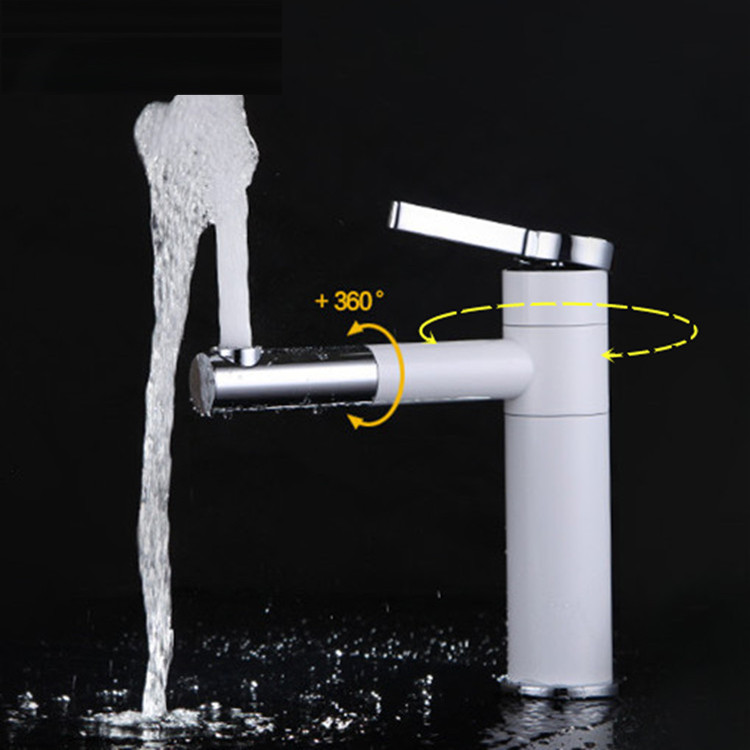 Fashion hanging wall-style half-embedded table pelvic floor pelvic floor basin white rotating hot and cold tap low and low