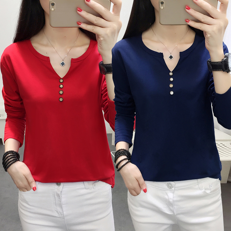 Early autumn 2021 new large size women's long-sleeved T-shirt loose early autumn clothes wear net red top light cooked tide