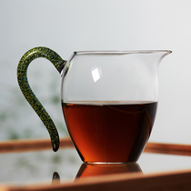 Taiwans new color crystal glass Road Cup is comparable to the slow Hall male cup pure hand heat-resistant tea divider tea set