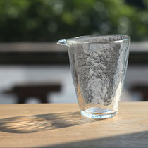 Reviewing Japanese hammering glass male Cup transparent heat-resistant male cup tea ceremony tea division tea ceremony accessories