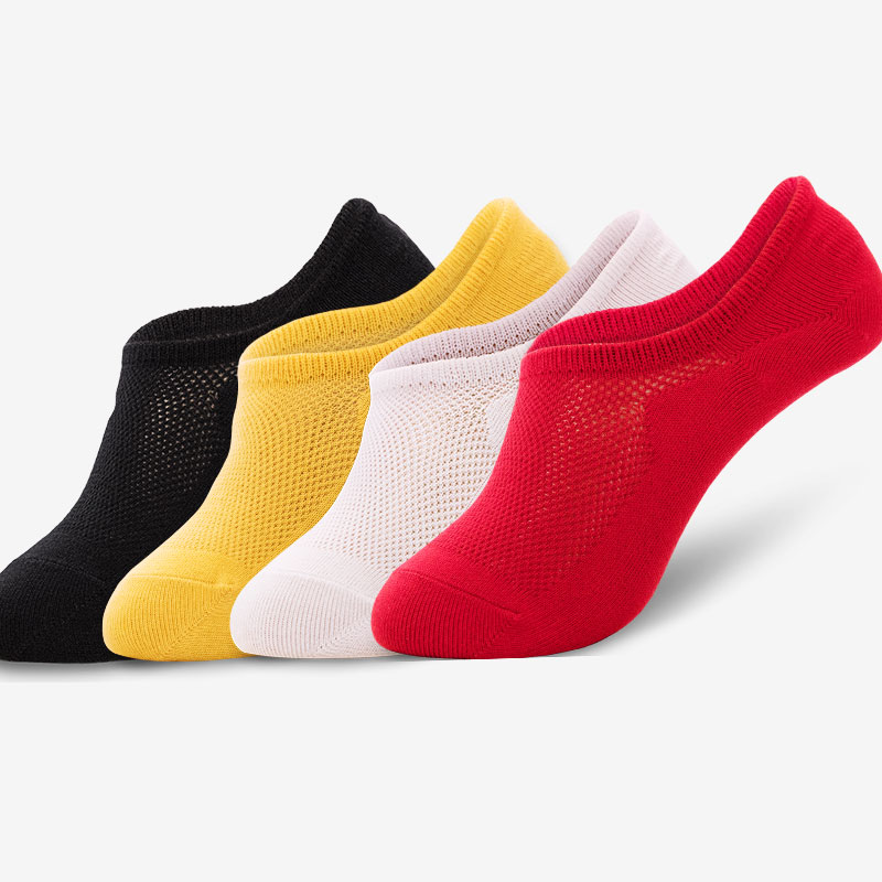 Shurun ​​invisible socks women's cotton socks thin summer silicone non-slip breathable socks solid color shallow mouth invisible