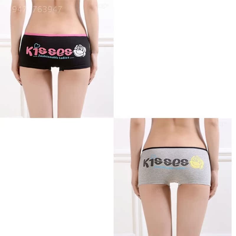 4 phụ nữ quần áo 95cotton phẳng góc đồ lót ít cô gái sinh viên bốn-góc quần short thấp eo đáy.