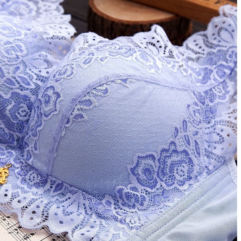 Thép-miễn phí toàn cover cup sexy ren lớn mã áo ngực chất béo mm tụ tập ngực lớn vest siêu mỏng đồ lót áo ngực cô gái.