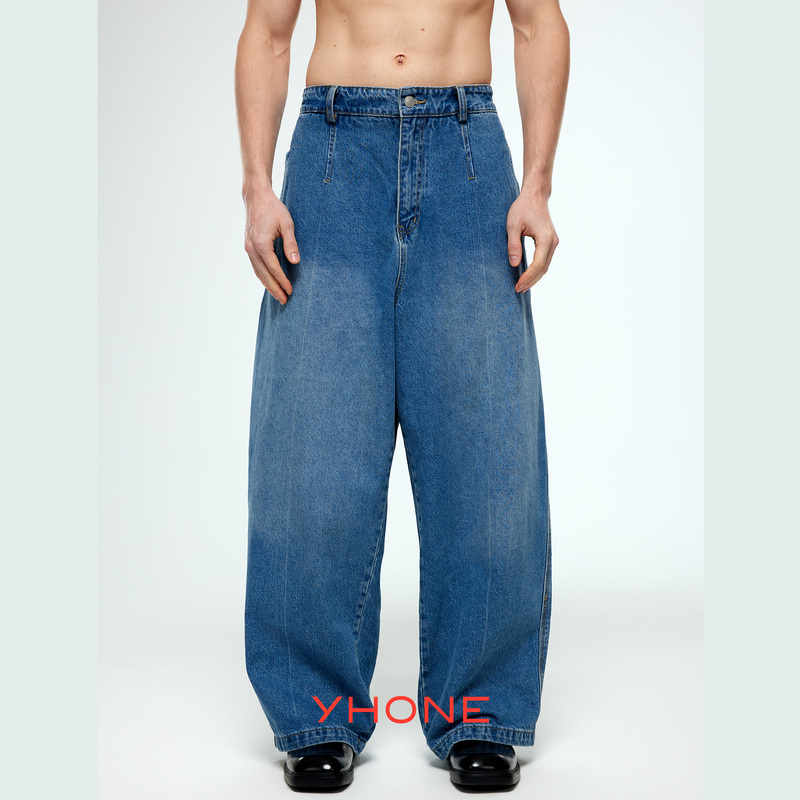 Yhone'Horizon Sky Blue Wide-Leg Jeans' Spring/Summer Original New Product 25Ss Vintage Wash