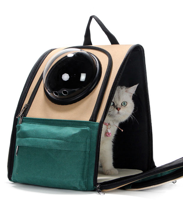 Mèo túi ra xách tay chó trở lại bao bì mèo vai túi mèo túi chó không gian túi vật nuôi cabin mèo lồng - Cat / Dog hàng ngày Neccessities 	bát ăn cho chó mèo	