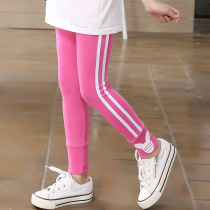 Girls leggings spring and autumn outside wear foreign style thin 2021 new medium and large childrens gray trousers childrens cotton pants