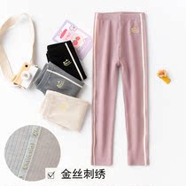 Girls leggings spring and autumn outside wear 2022 new western style childrens pants spring clothes big childrens little girls trousers