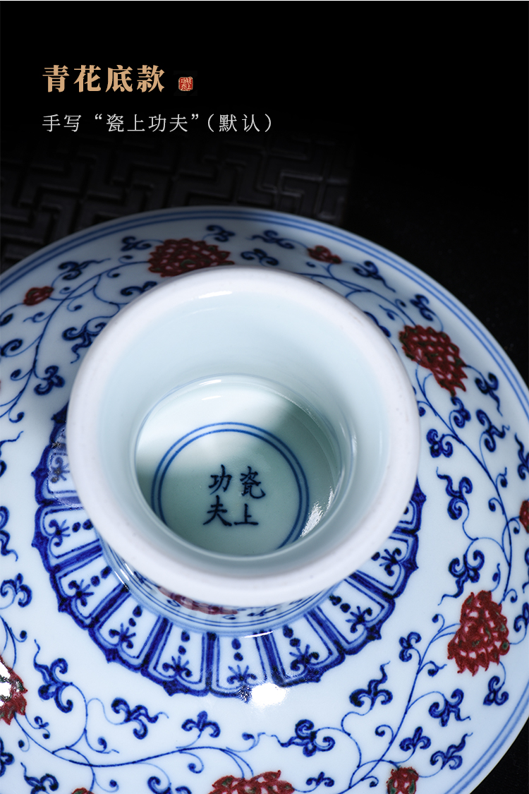 Jingdezhen blue and white youligong hand - made ceramic compote compote snack plate for the fruit bowl before Buddha sitting room home