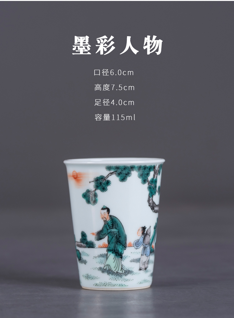 Pure manual hand - made porcelain on kung fu master cup of jingdezhen ceramic cups kung fu tea set sample tea cup single CPU