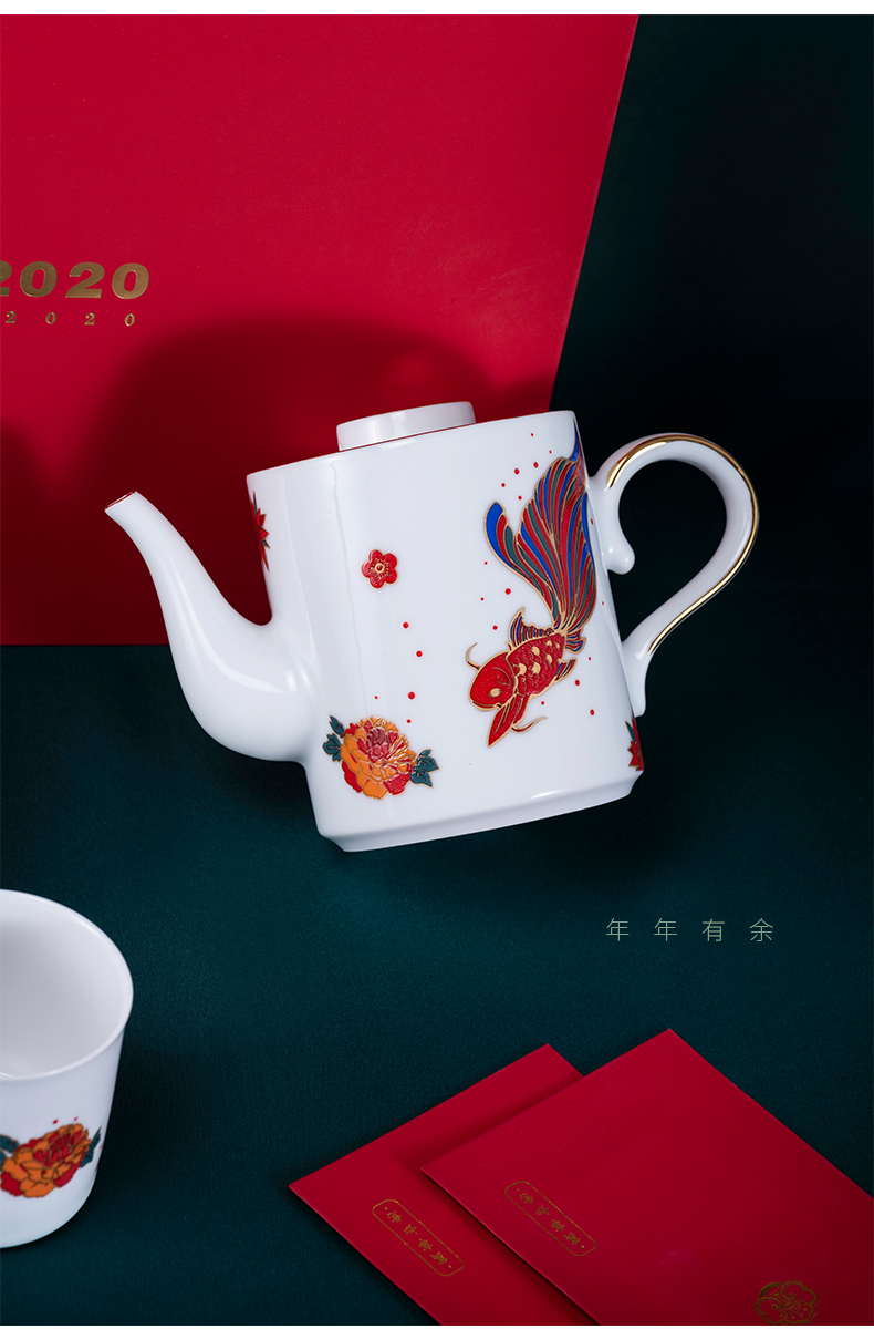 Jingdezhen high - end kung fu tea set home office sitting room more with every year gift set custom logo