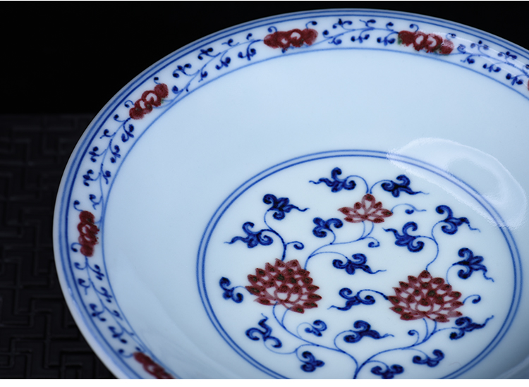 Jingdezhen blue and white youligong hand - made ceramic compote compote snack plate for the fruit bowl before Buddha sitting room home