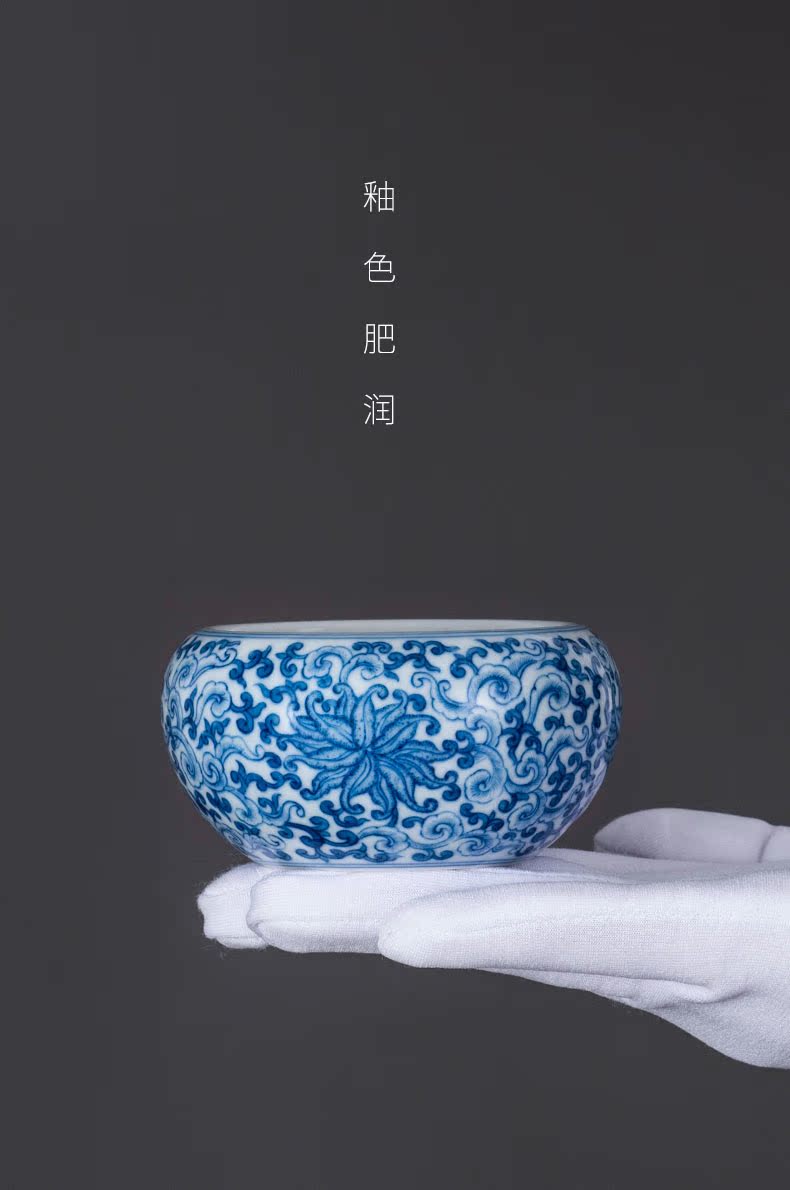 Blue - and - white porcelain on kung fu guy buy jingdezhen ceramic lid value tea accessories furnishing articles kung fu tea set