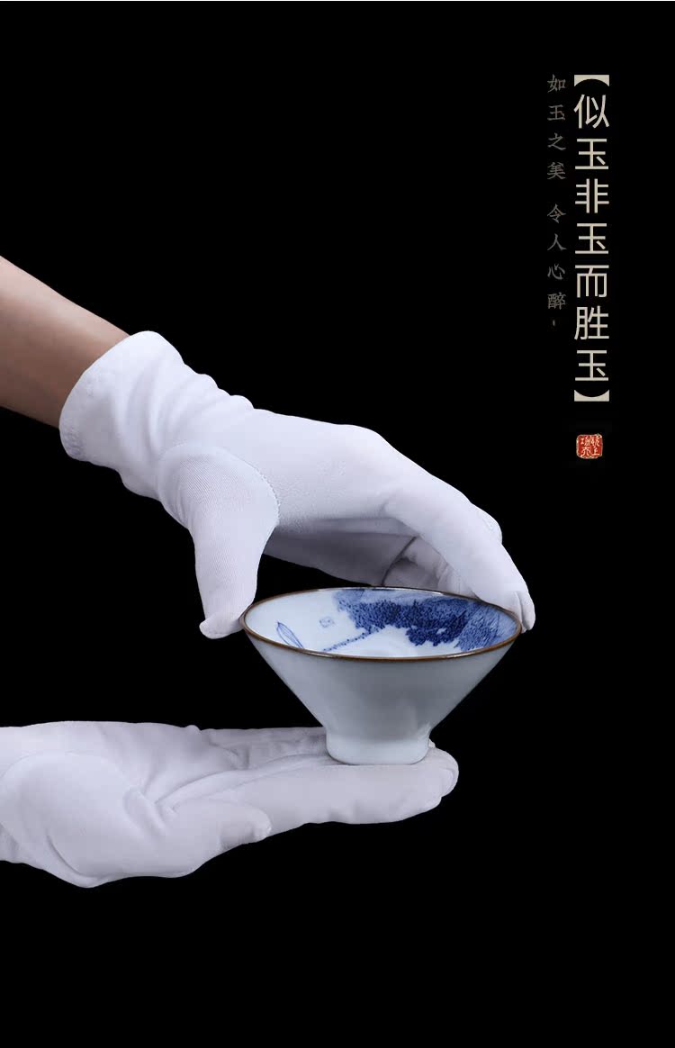 Jingdezhen your up master cup single CPU ceramic cups checking porcelain sample tea cup from the individual hat to CPU