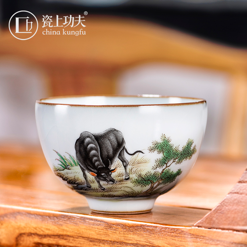 Porcelain ceramics on kung fu ru up market metrix who cup single jingdezhen Porcelain cups a piece of tea cups of kung fu tea set